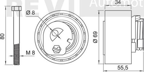 Trevi Automotive TD1678 - Rullo tenditore, Cinghia dentata autozon.pro