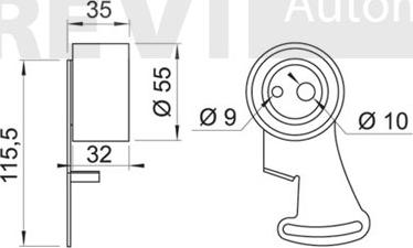 Trevi Automotive TD1060 - Rullo tenditore, Cinghia dentata autozon.pro