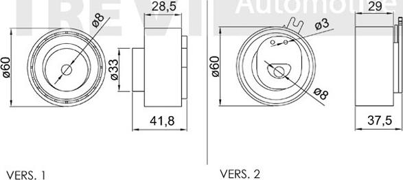 Trevi Automotive TD1005 - Rullo tenditore, Cinghia dentata autozon.pro