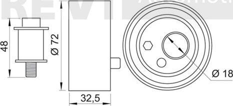 Trevi Automotive TD1020 - Rullo tenditore, Cinghia dentata autozon.pro