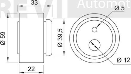 Trevi Automotive TD1135 - Rullo tenditore, Cinghia dentata autozon.pro