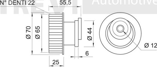 Trevi Automotive TD1127 - Rullo tenditore, Cinghia dentata autozon.pro