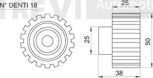 Trevi Automotive TD1303 - Galoppino / Guidacinghia, Cinghia dentata autozon.pro