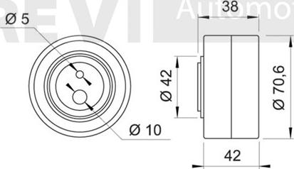 Trevi Automotive TD1338 - Galoppino / Guidacinghia, Cinghia dentata autozon.pro