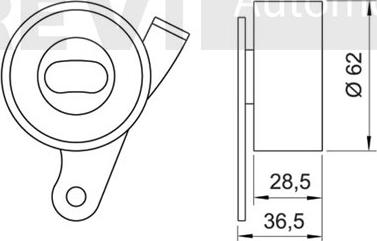 Trevi Automotive TD1263 - Rullo tenditore, Cinghia dentata autozon.pro