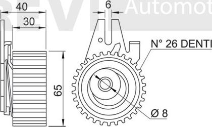 Trevi Automotive TD1232 - Rullo tenditore, Cinghia dentata autozon.pro