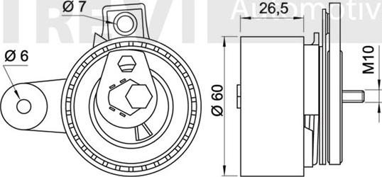 Trevi Automotive TD1712 - Rullo tenditore, Cinghia dentata autozon.pro