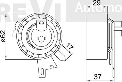 Trevi Automotive TD1722 - Rullo tenditore, Cinghia dentata autozon.pro