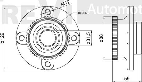 Trevi Automotive WB1655 - Kit cuscinetto ruota autozon.pro