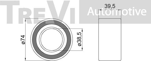 Trevi Automotive WB1090 - Kit cuscinetto ruota autozon.pro