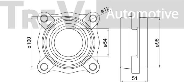 Trevi Automotive WB1074 - Kit cuscinetto ruota autozon.pro