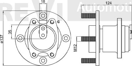 Trevi Automotive WB1153 - Kit cuscinetto ruota autozon.pro