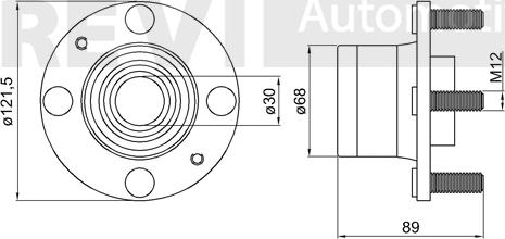 Trevi Automotive WB1380 - Kit cuscinetto ruota autozon.pro