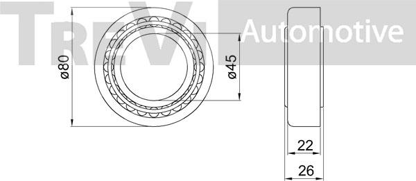 Trevi Automotive WB1337 - Kit cuscinetto ruota autozon.pro