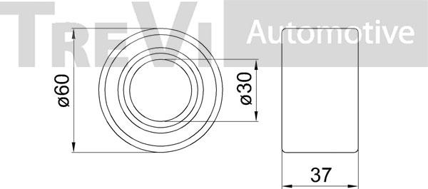 Trevi Automotive WB1207 - Kit cuscinetto ruota autozon.pro