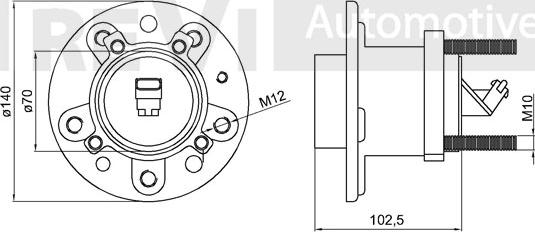 Trevi Automotive WB1701 - Kit cuscinetto ruota autozon.pro