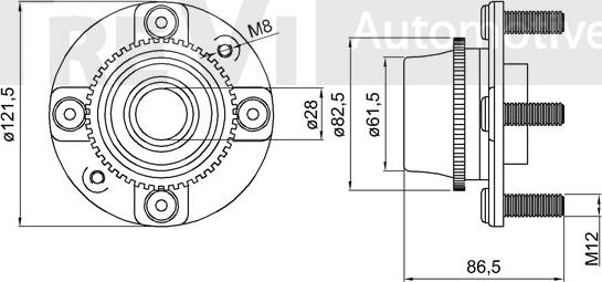 Trevi Automotive WB2015 - Kit cuscinetto ruota autozon.pro