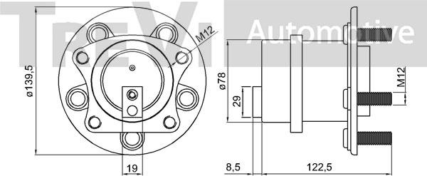 Trevi Automotive WB2307 - Kit cuscinetto ruota autozon.pro