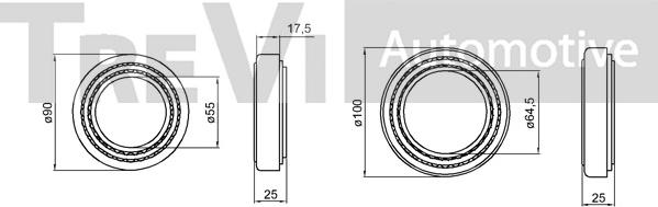 Trevi Automotive WB2328 - Kit cuscinetto ruota autozon.pro