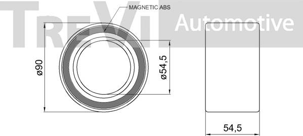 Trevi Automotive WB2327 - Kit cuscinetto ruota autozon.pro