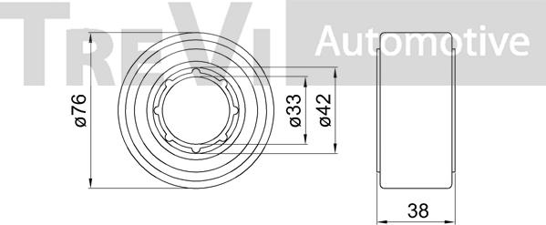 Trevi Automotive WB2279 - Kit cuscinetto ruota autozon.pro