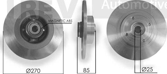 Trevi Automotive WB2270 - Kit cuscinetto ruota autozon.pro