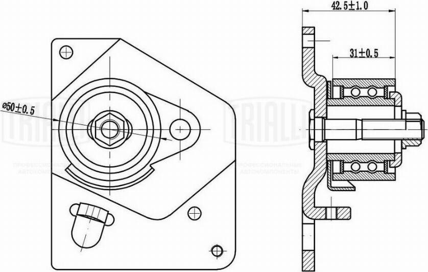 Trialli CM 6044 - Galoppino / Guidacinghia, Cinghia dentata autozon.pro