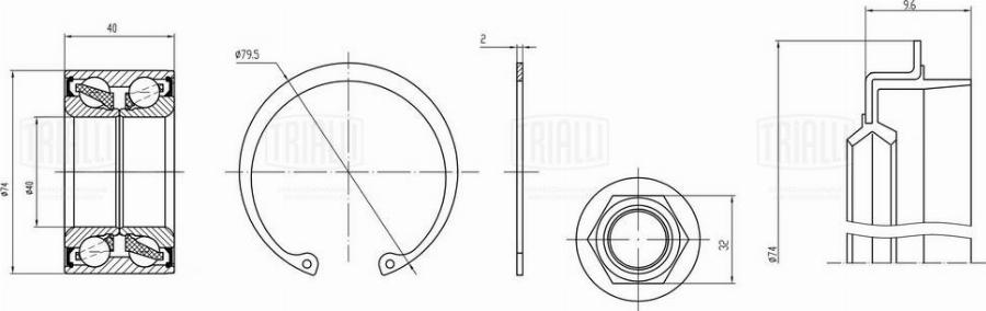 Trialli CS 0893 - Kit cuscinetto ruota autozon.pro