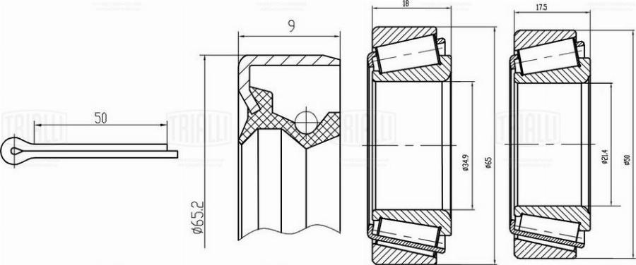 Trialli CS 0888 - Kit cuscinetto ruota autozon.pro