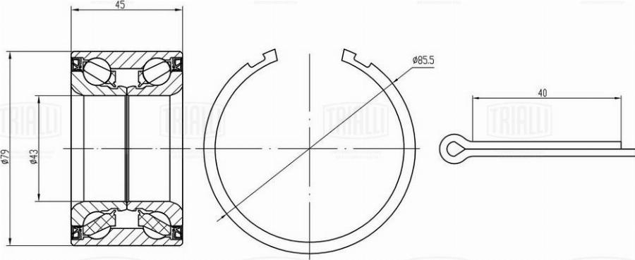 Trialli CS 1477 - Kit cuscinetto ruota autozon.pro