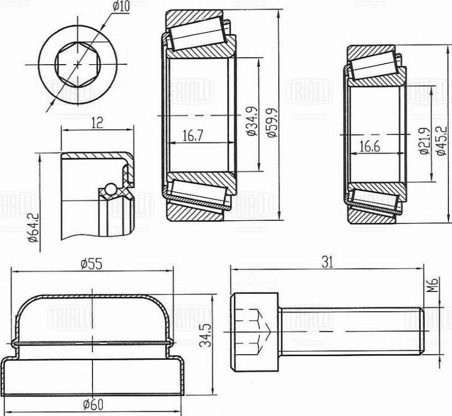 Trialli CS 1585 - Kit cuscinetto ruota autozon.pro