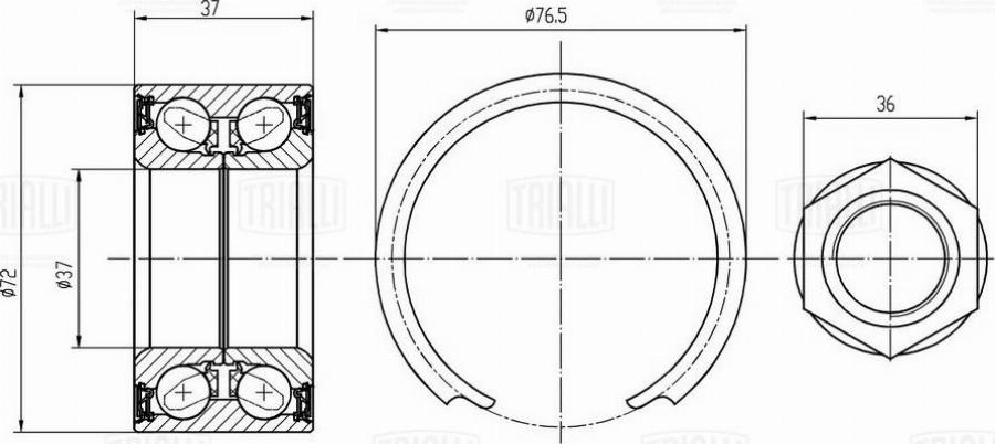 Trialli CS 1675 - Kit cuscinetto ruota autozon.pro