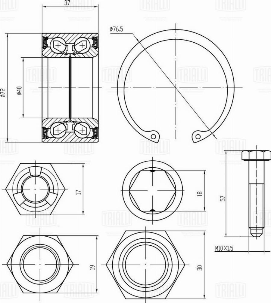 Trialli CS 1885 - Kit cuscinetto ruota autozon.pro