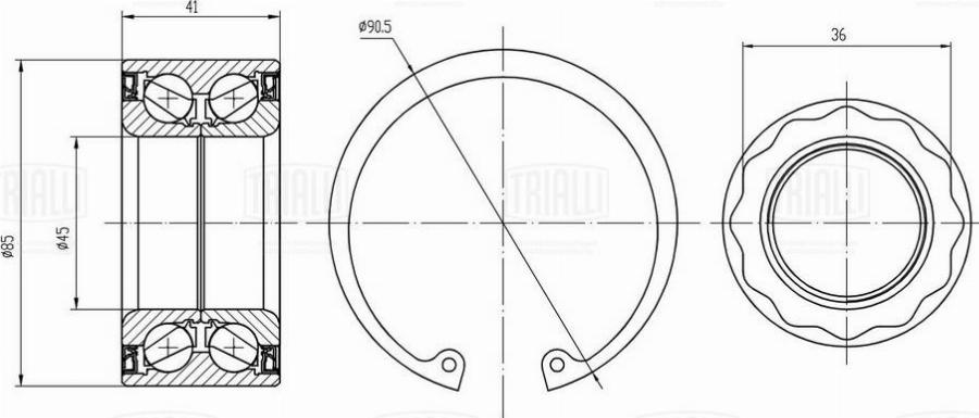 Trialli CS 2671 - Kit cuscinetto ruota autozon.pro