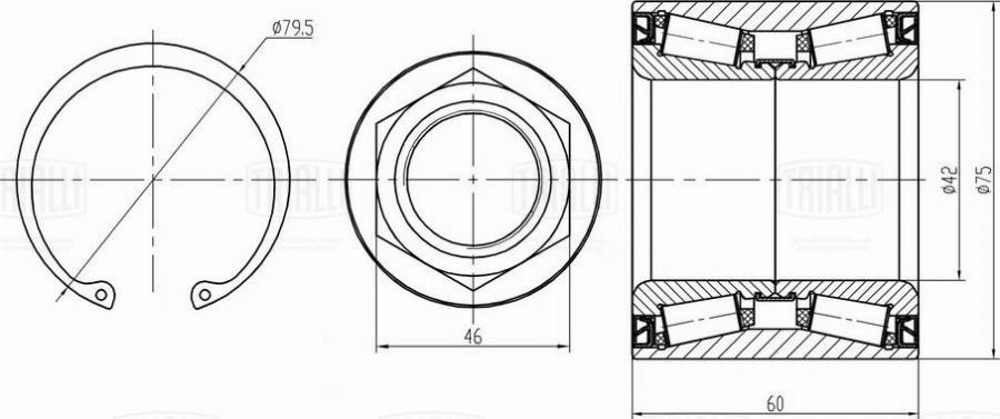 Trialli CS 2090 - Kit cuscinetto ruota autozon.pro