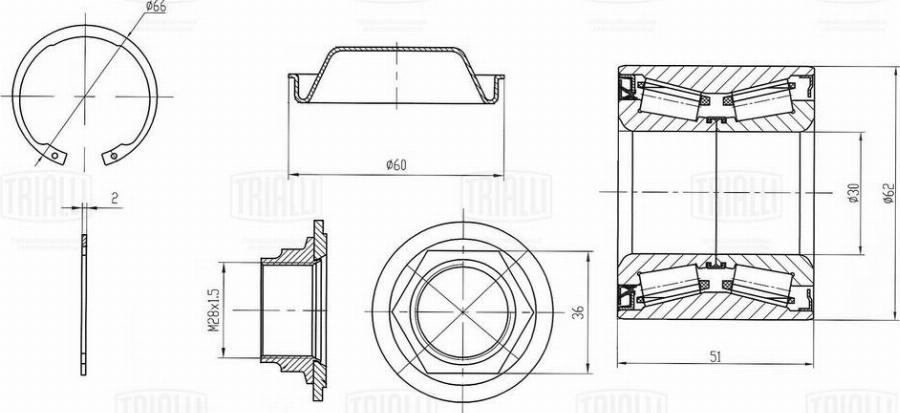 Trialli CS 2083 - Kit cuscinetto ruota autozon.pro