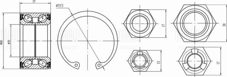 Trialli CS 2028 - Kit cuscinetto ruota autozon.pro