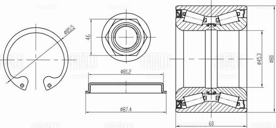 Trialli CS 2217 - Kit cuscinetto ruota autozon.pro