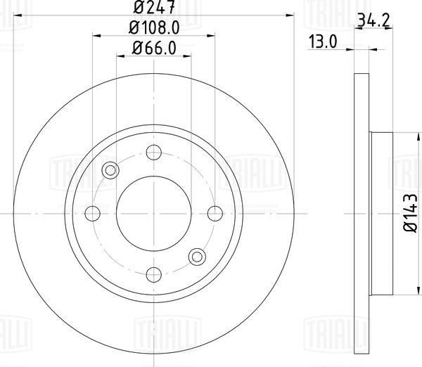 Trialli DF 095209 - Discofreno autozon.pro