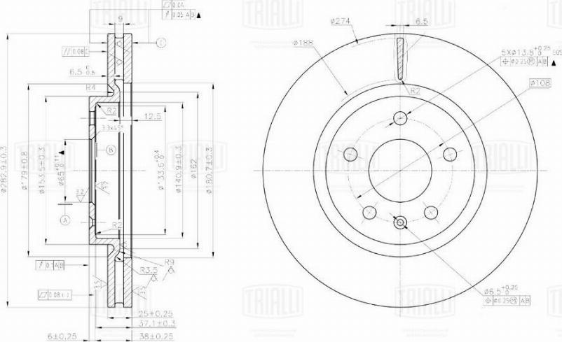 Trialli DF 084818 - Discofreno autozon.pro