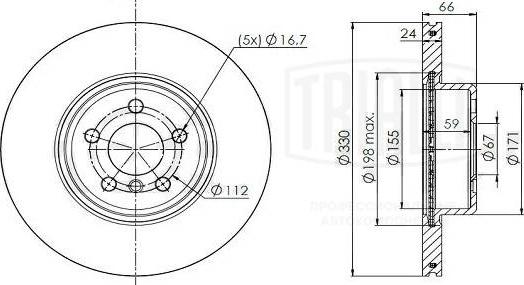 Trialli DF 190436 - Discofreno autozon.pro