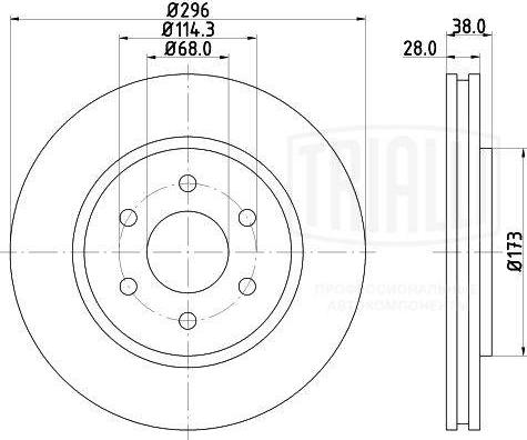 Trialli DF 140110 - Discofreno autozon.pro