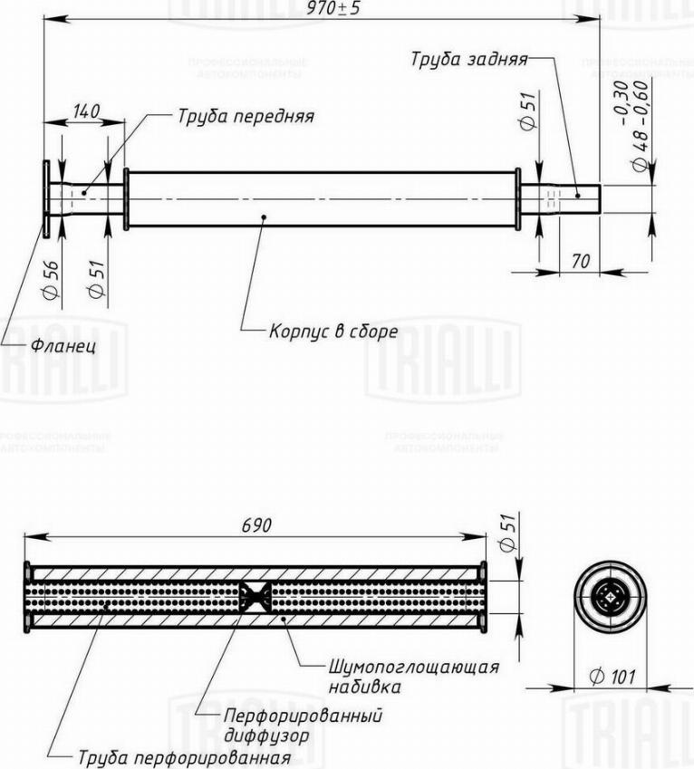 Trialli EAM 1002 - Silenziatore anteriore autozon.pro