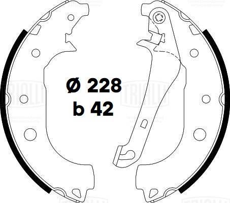 Trialli GF 4489 - Kit ganasce freno autozon.pro