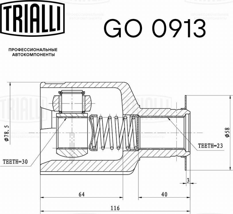 Trialli GO 0913 - Kit giunti, Semiasse autozon.pro