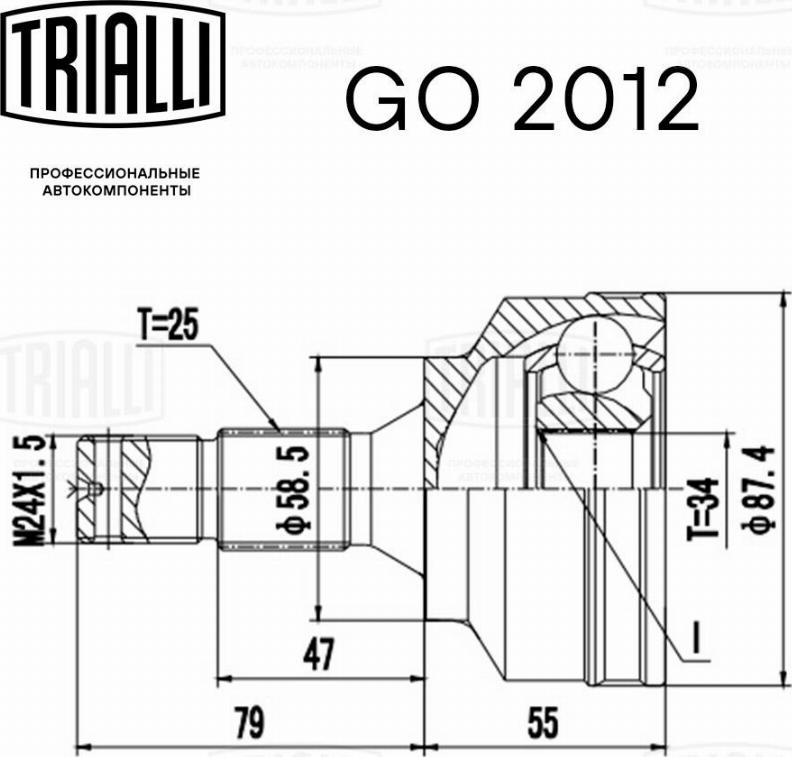 Trialli GO2012 - Kit giunti, Semiasse autozon.pro