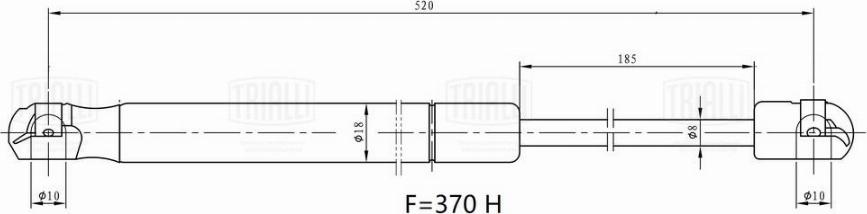 Trialli GS 0907 - Ammortizatore pneumatico, Cofano bagagli / vano carico autozon.pro