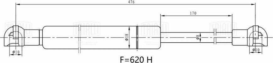 Trialli GS 0920 - Ammortizatore pneumatico, Cofano bagagli / vano carico autozon.pro