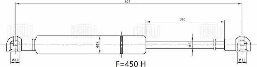 Trialli GS 1909 - Ammortizatore pneumatico, Cofano bagagli / vano carico autozon.pro