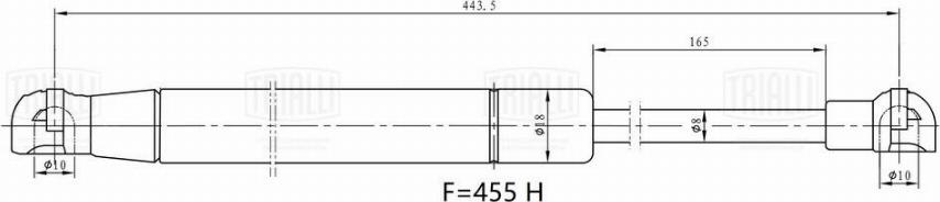 Trialli GS 1901 - Ammortizatore pneumatico, Cofano bagagli / vano carico autozon.pro